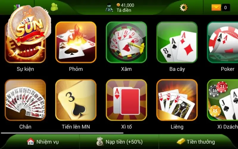 Các bước để chơi game bài Sunwin