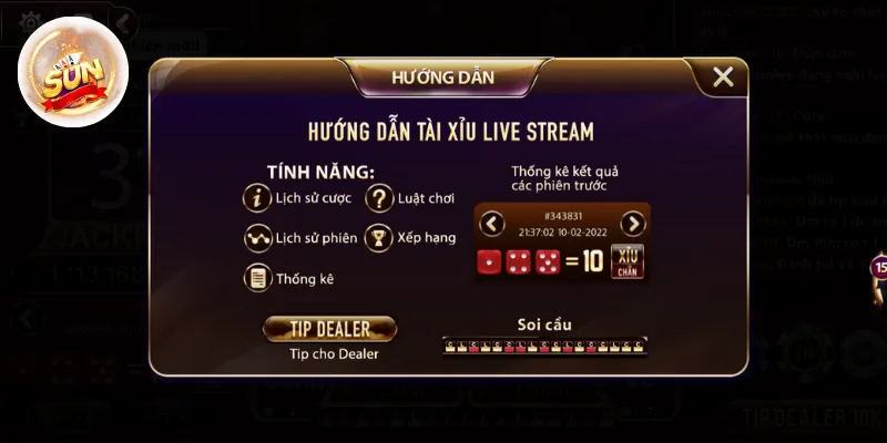 Luật chơi tài xỉu livestream