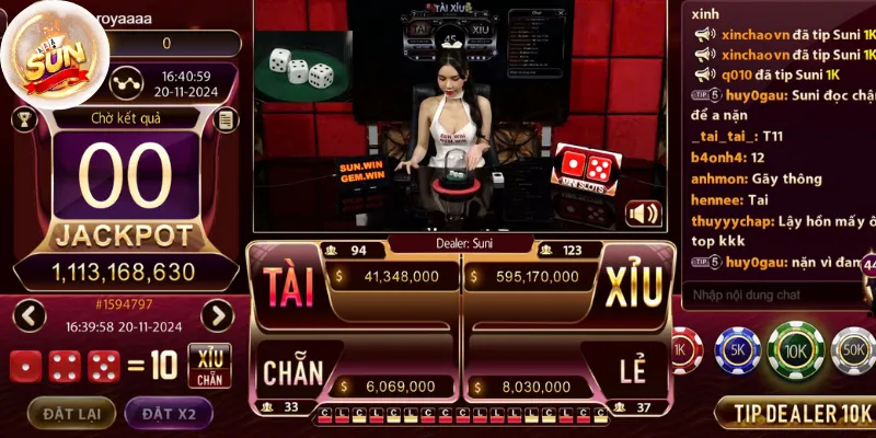 Tài xỉu live độc đáo